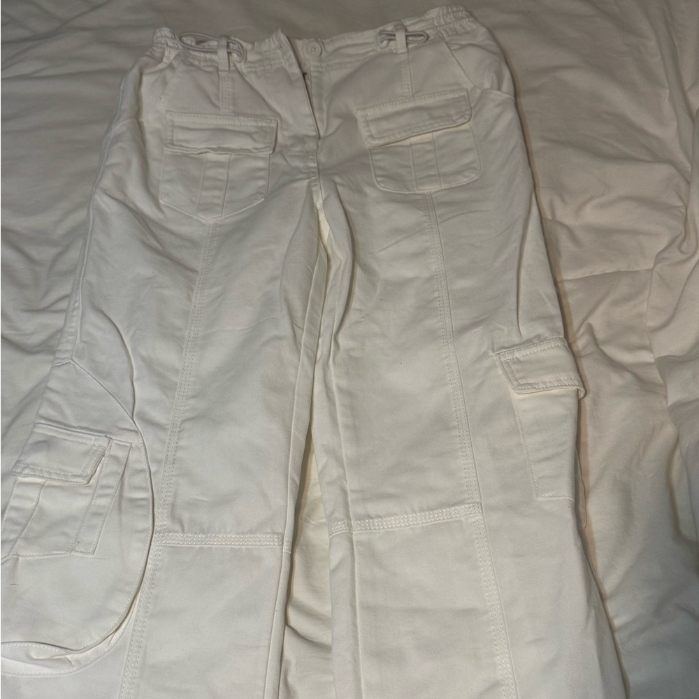 Brandy Melville White Cargo Pants